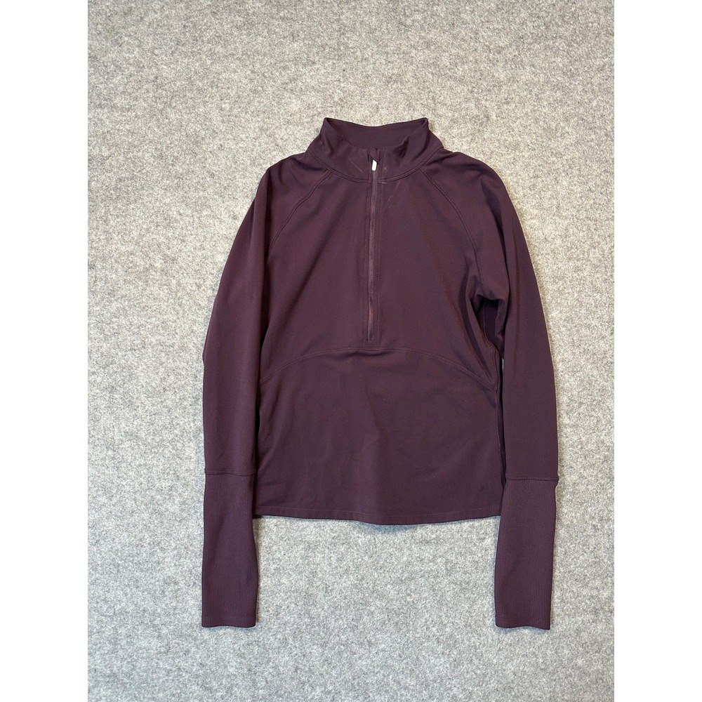 Yogalicious Lux Womens Small Plum Purple Quarter Zip Pullover Thumbholes LH00437